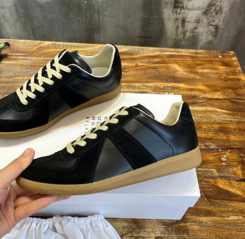 Maison Margiela German Army Trainers (Black with Gum Sole)