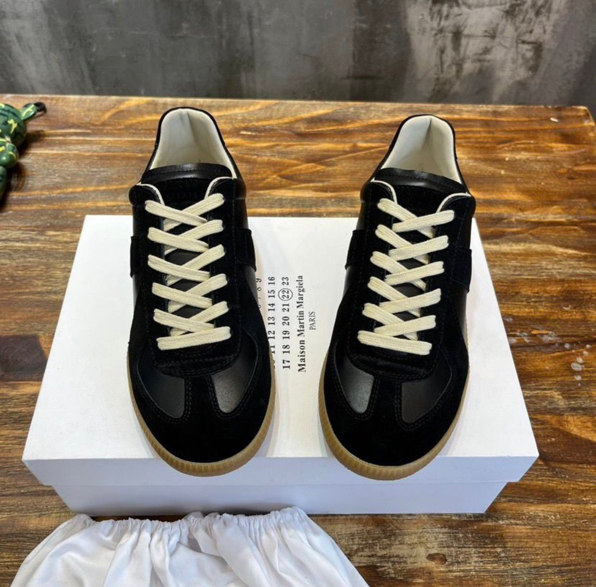 Maison Margiela German Army Trainers (Black with Gum Sole)