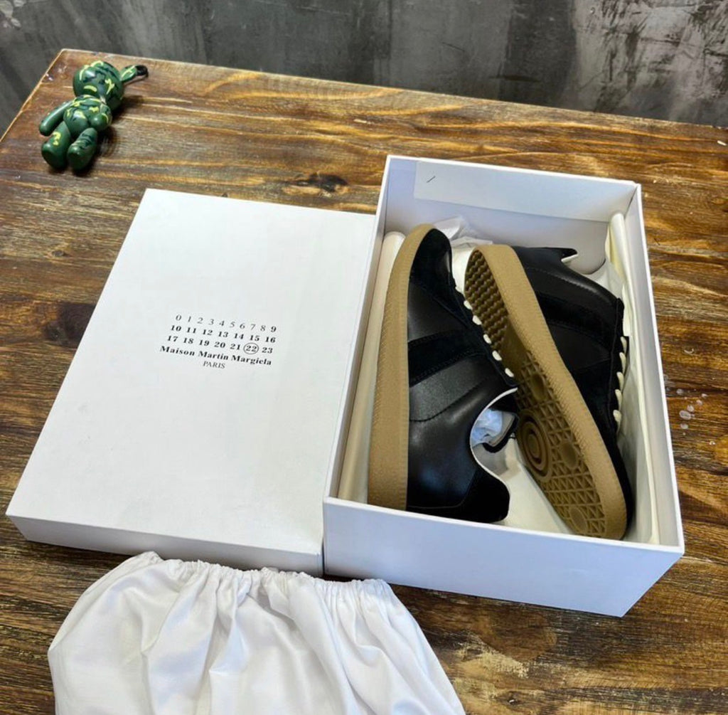 Maison Margiela German Army Trainers (Black with Gum Sole)
