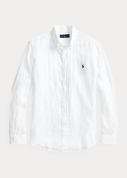Polo Ralph Lauren White Garment-Dyed Oxford Shirt